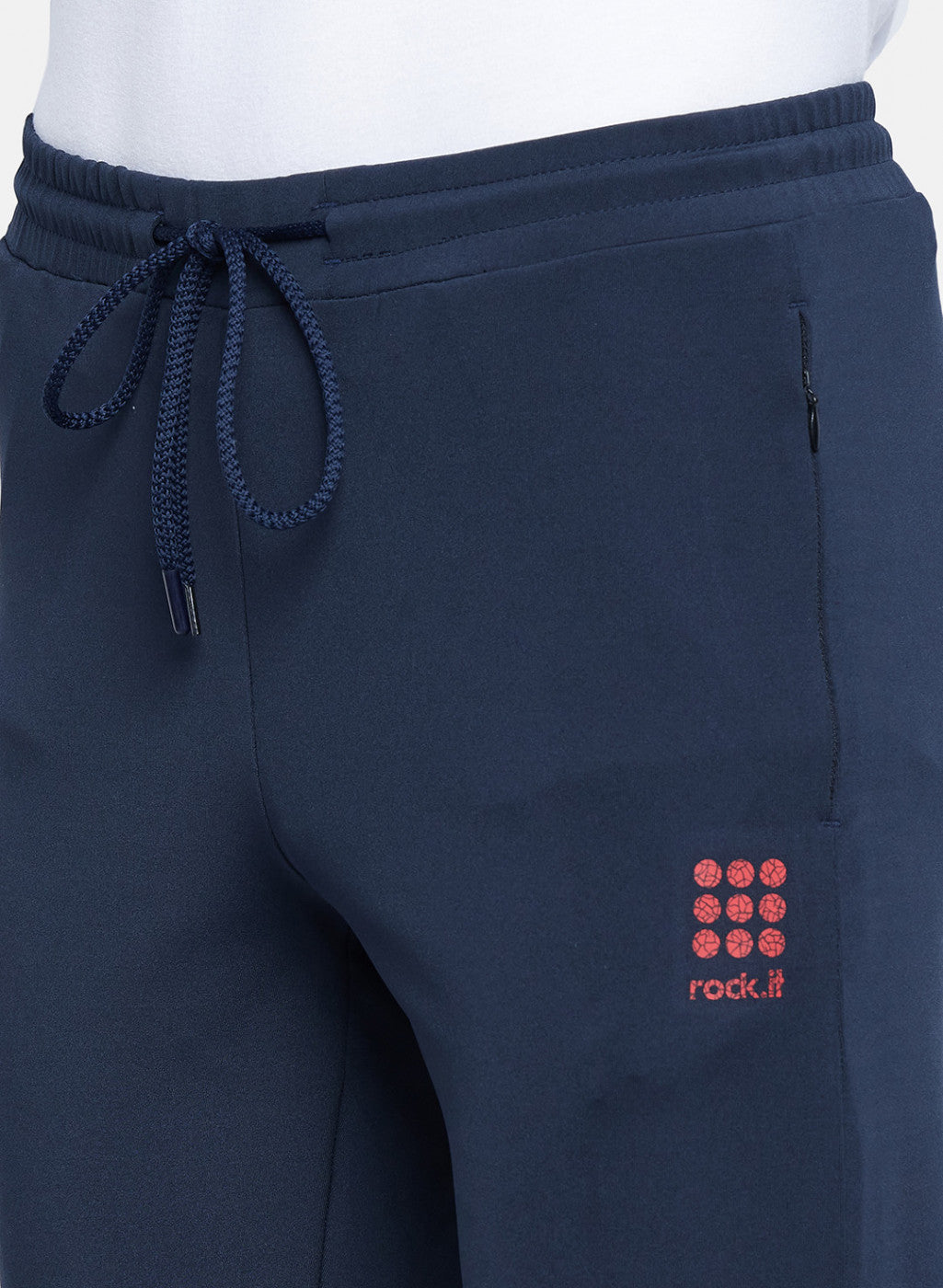 Rock.it Men Navy Blue Self Design Lower