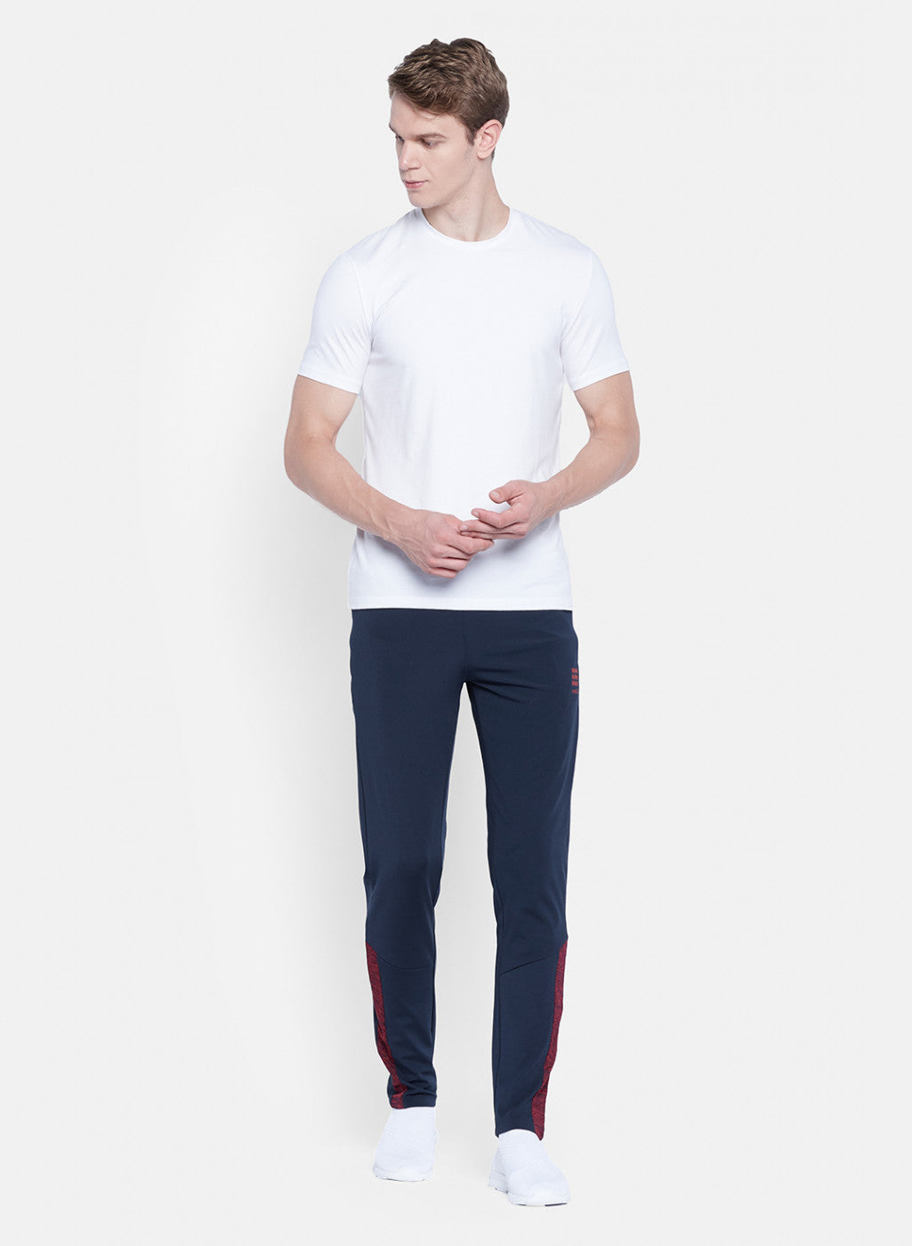 Rock.it Men Navy Blue Self Design Lower