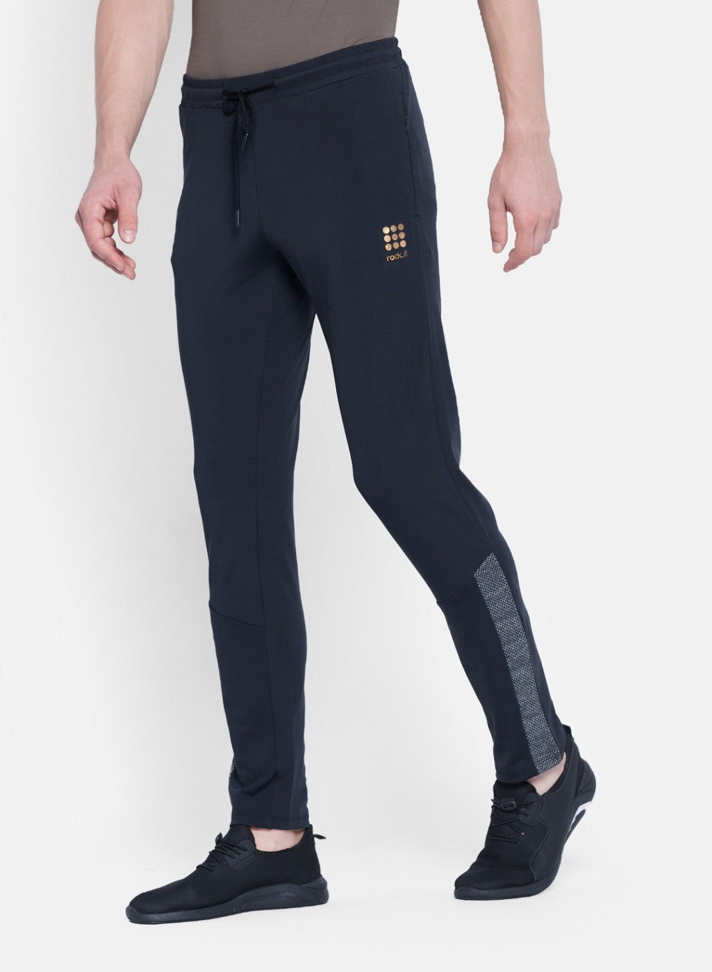 Rock.it Men Black Self Design Lower