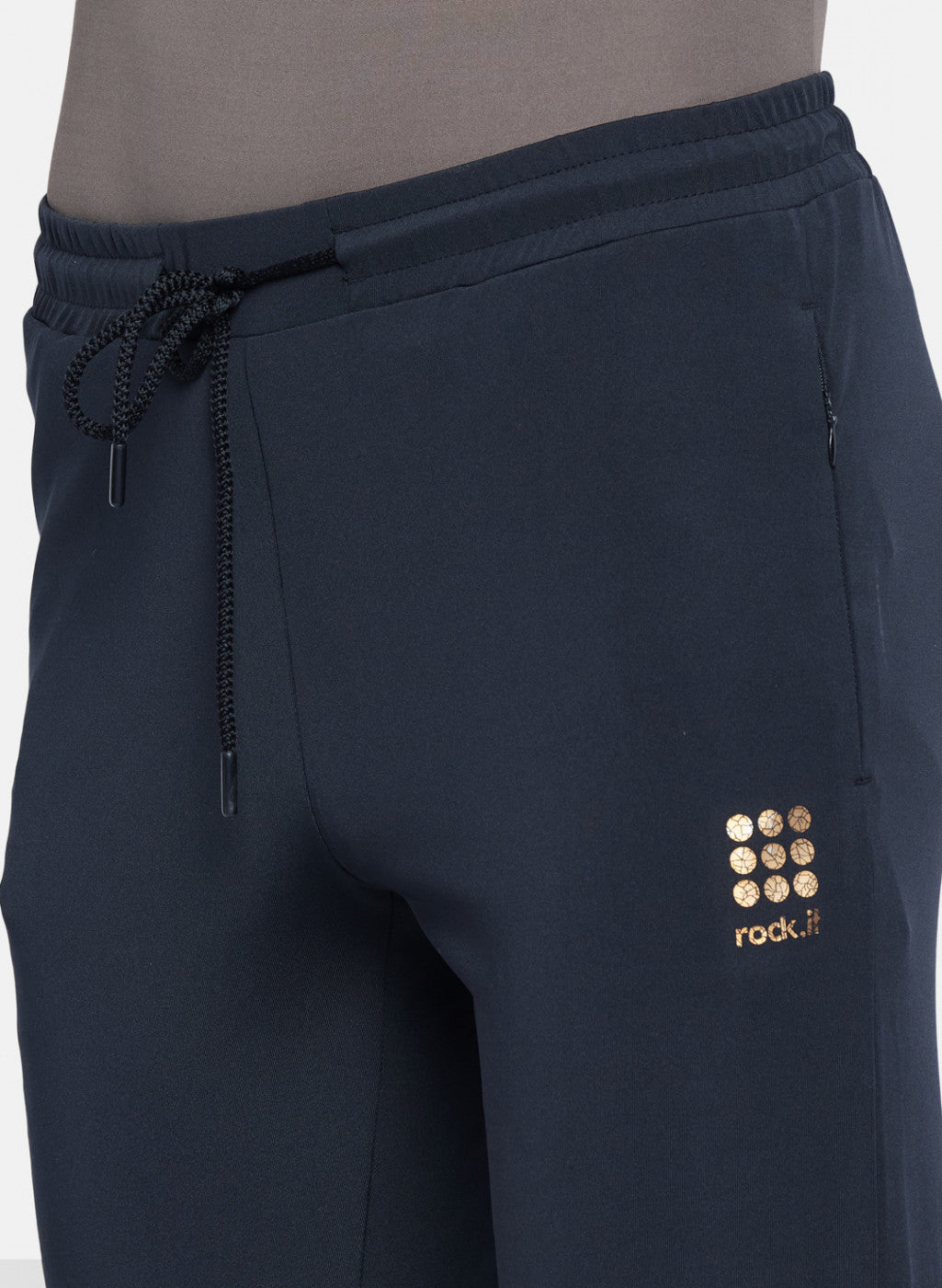 Rock.it Men Black Self Design Lower