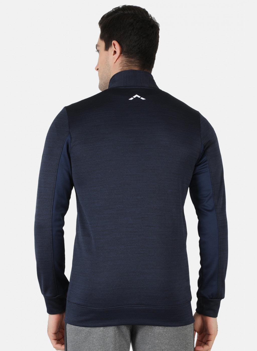 Rock.it Men Navy Blue Solid Sweatshirt