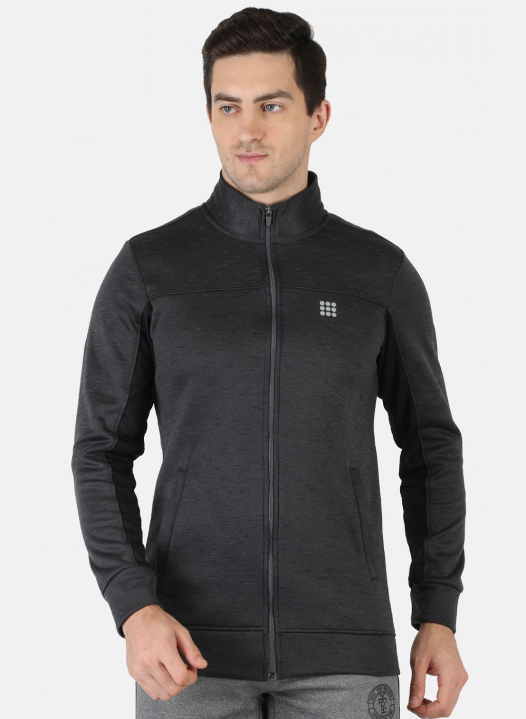 Rock.it Men Grey Solid Sweatshirt