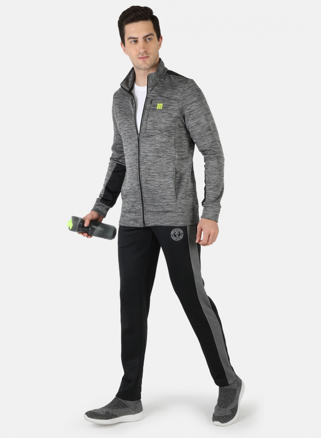 Rock.it Men Grey Solid Sweatshirt