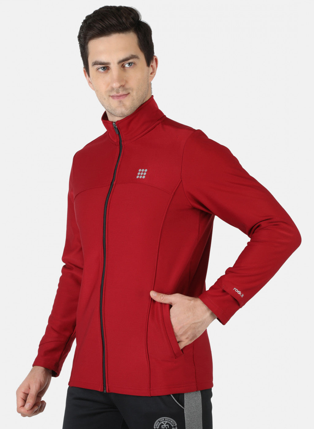 Rock.it Maroon Regular Fit Full Sleeve Collar Neck Sweatshirt