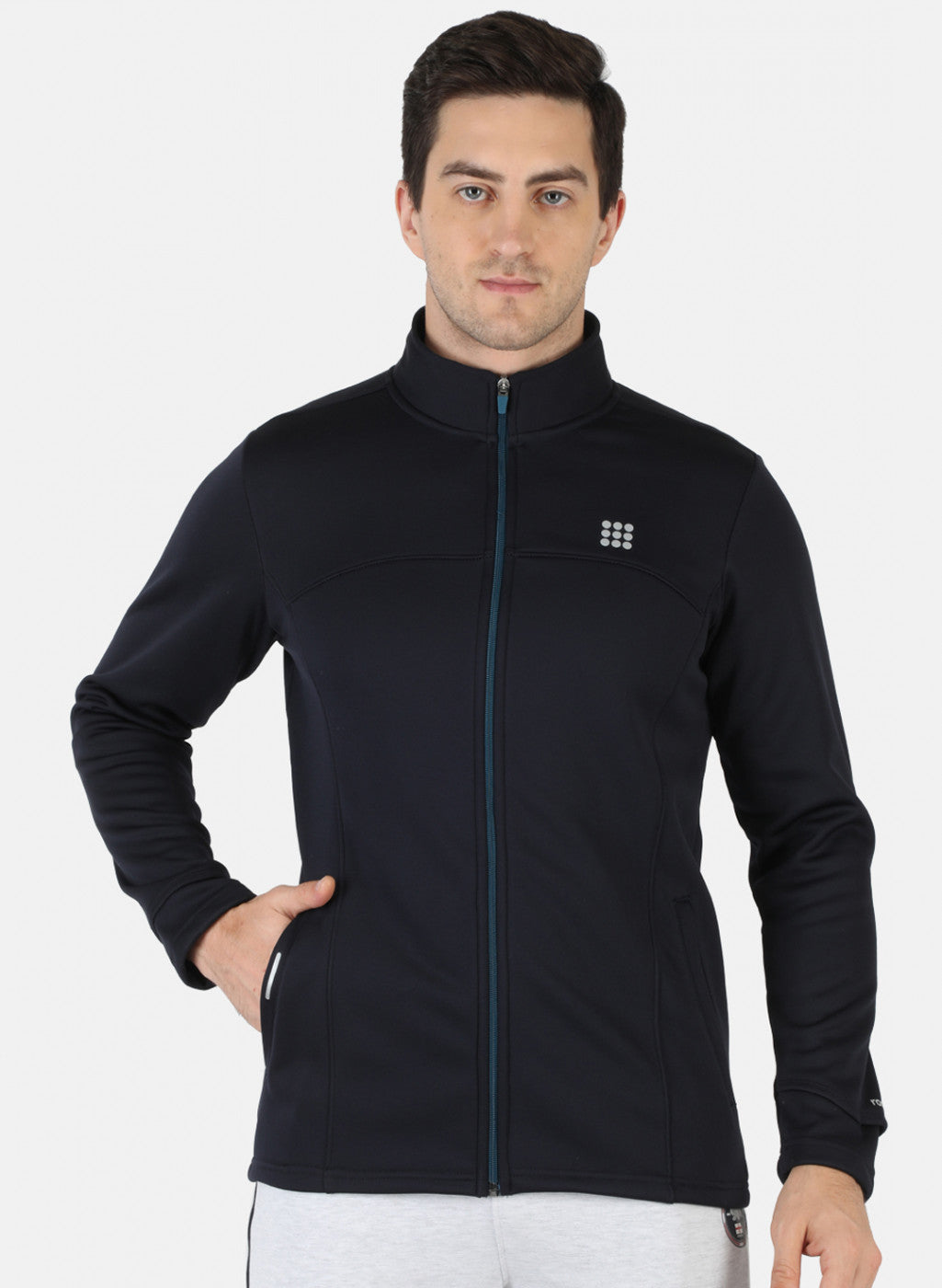 Rock.it Navy Regular Fit Full Sleeve Collar Neck Sweatshirt