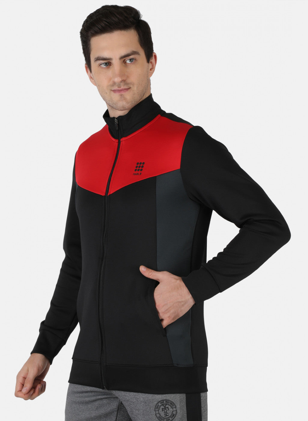 Rock.it Men Black Solid Sweatshirt