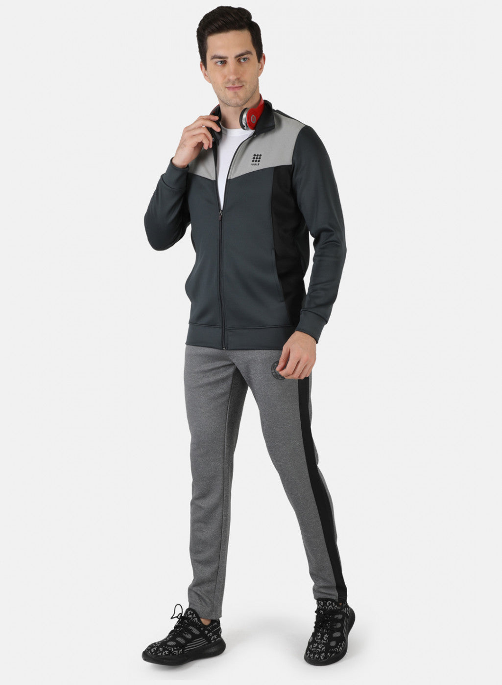 Rock.it Men Grey Solid Sweatshirt