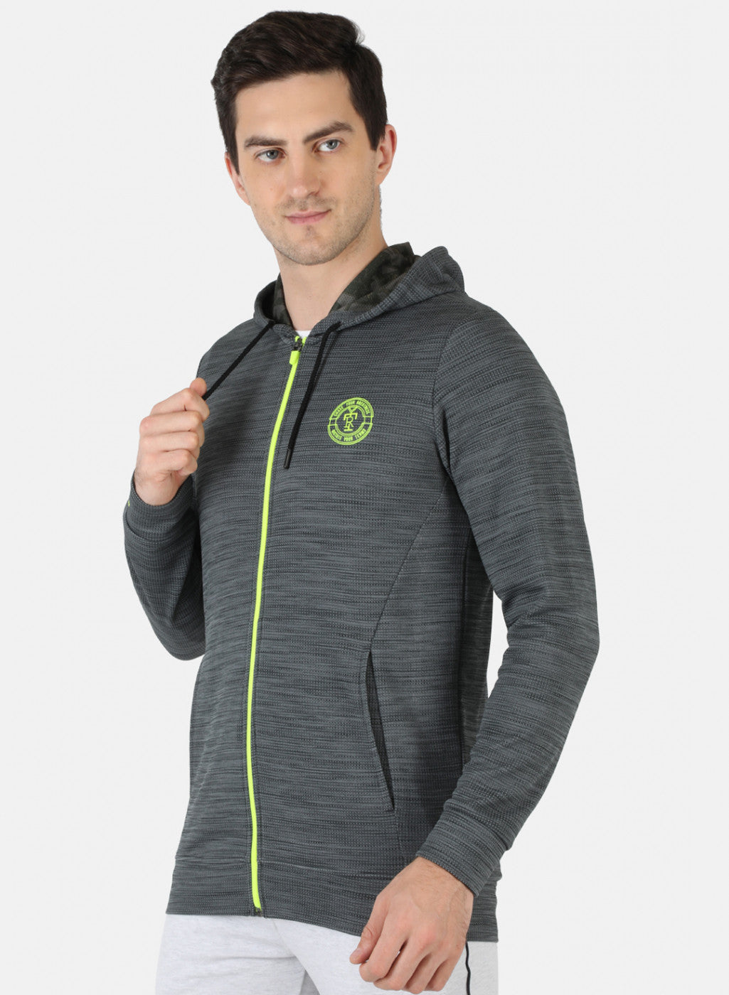 Rock.it Men Grey Jaquard Sweatshirt