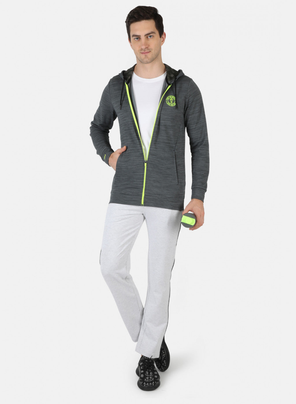 Rock.it Men Grey Jaquard Sweatshirt