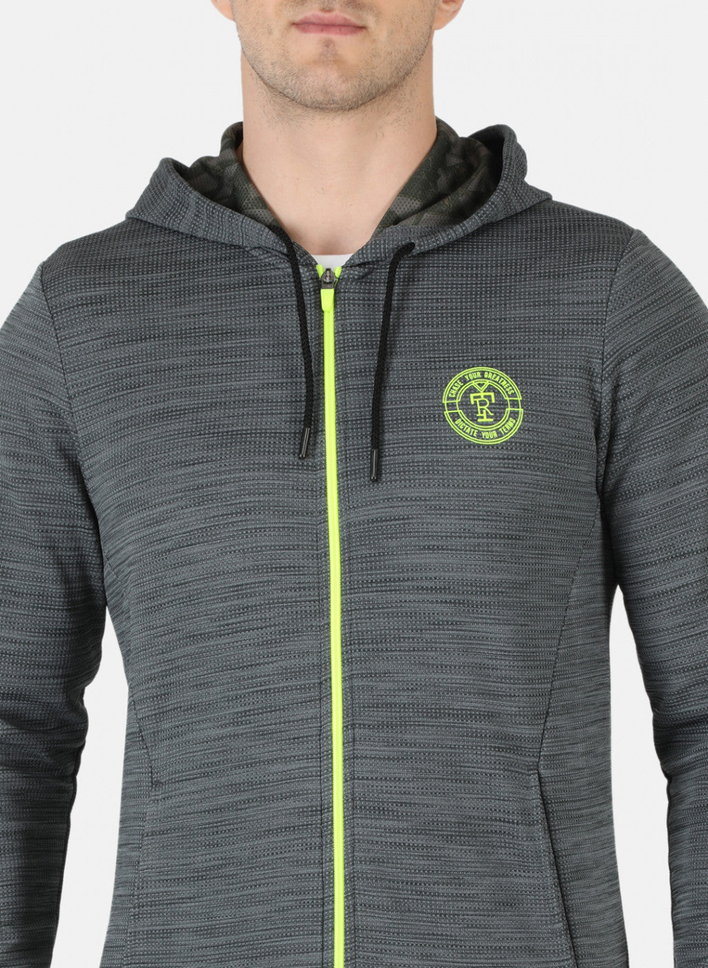 Rock.it Men Grey Jaquard Sweatshirt