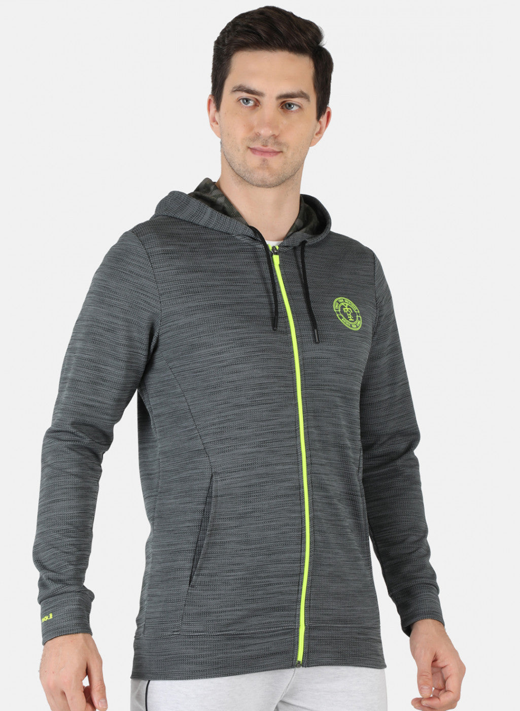 Rock.it Men Grey Jaquard Sweatshirt