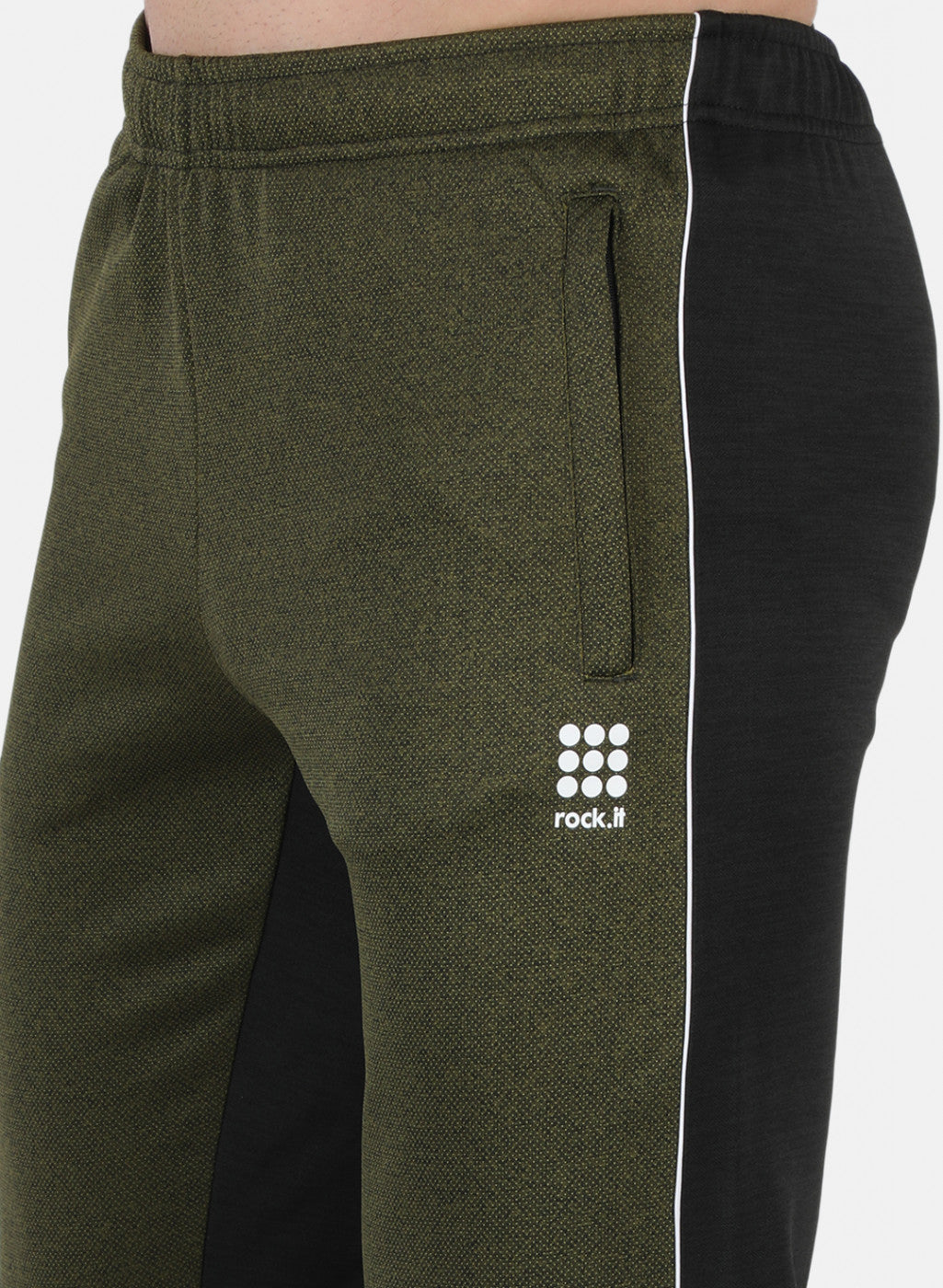 Rock.it Olive Regular Fit Full Sleeve Collar Neck Tracksuit