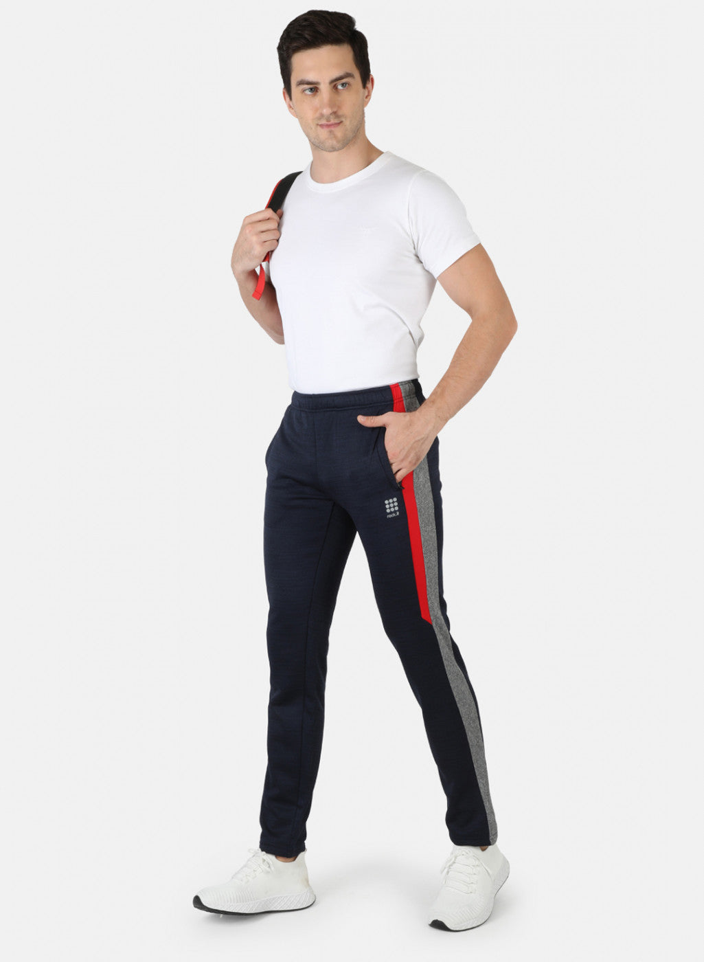 Rock.it Men Navy Blue Solid Lower