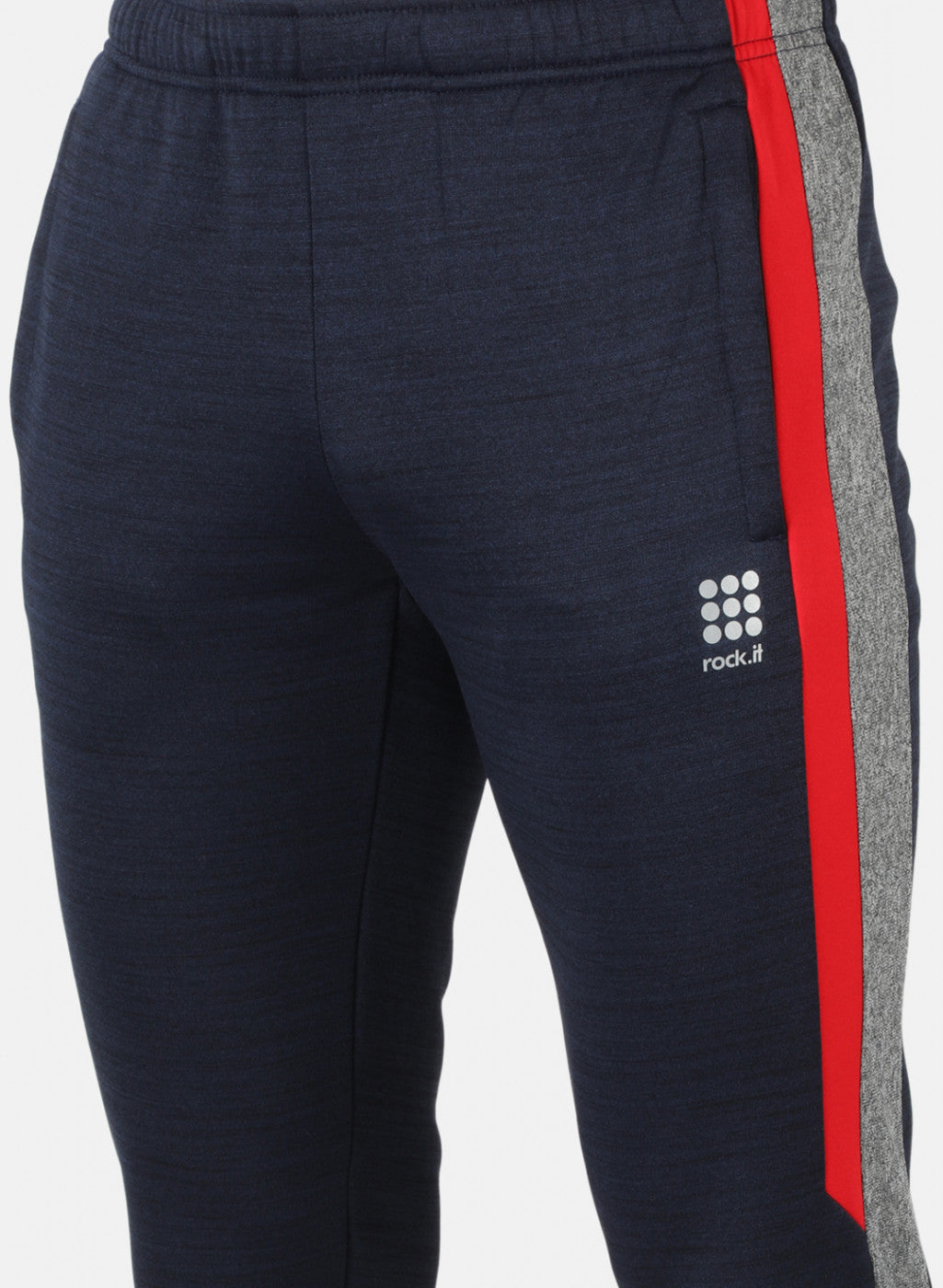 Rock.it Men Navy Blue Solid Lower