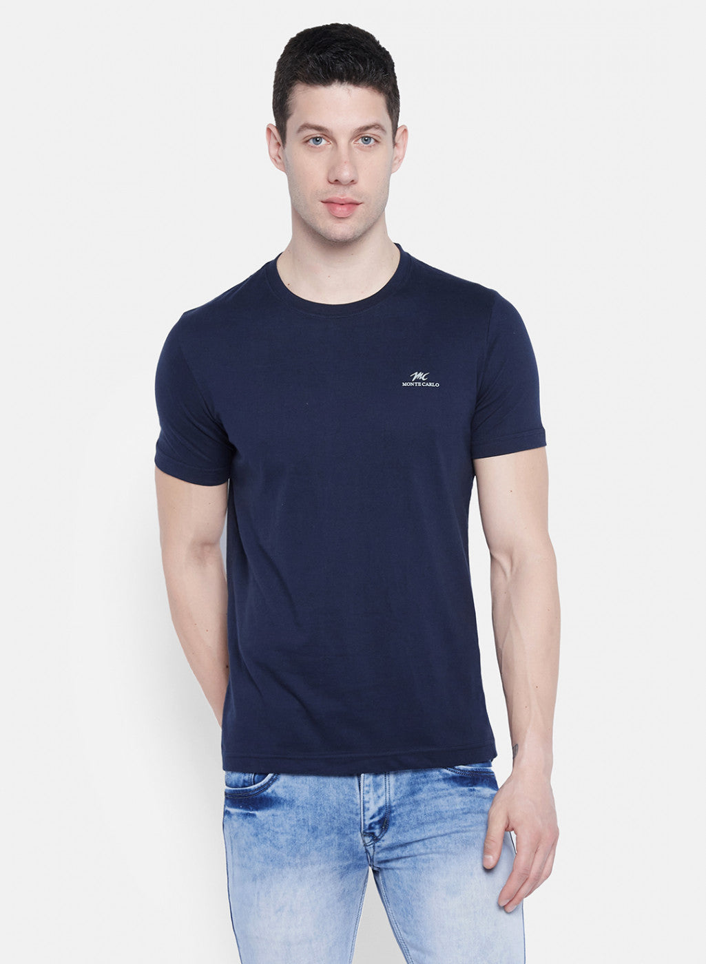 Mens Multicolor Plain T-Shirt