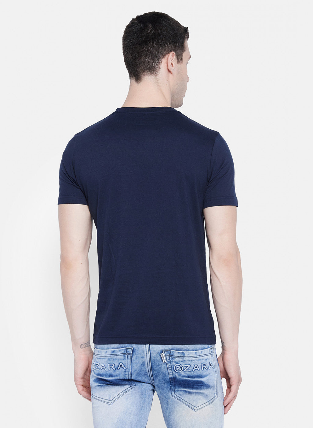 Mens Multicolor Plain T-Shirt
