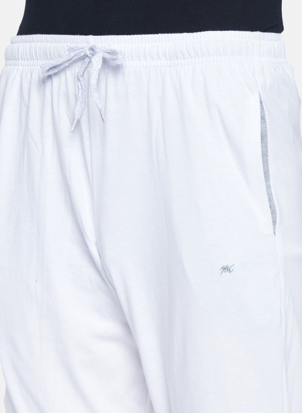 Mens White Plain Capri