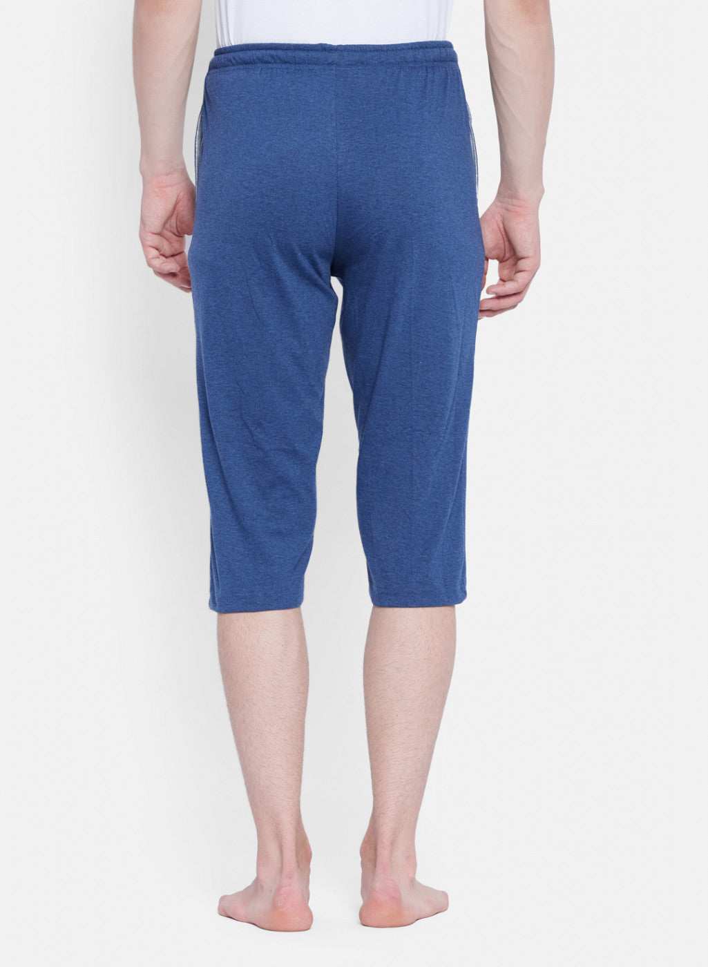 Mens NAvy Blue Plain Capri