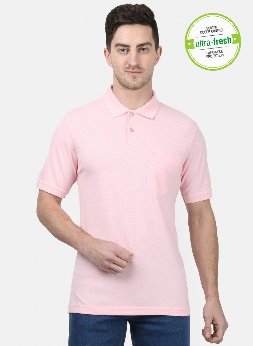 Mens Pink Plain T-Shirts
