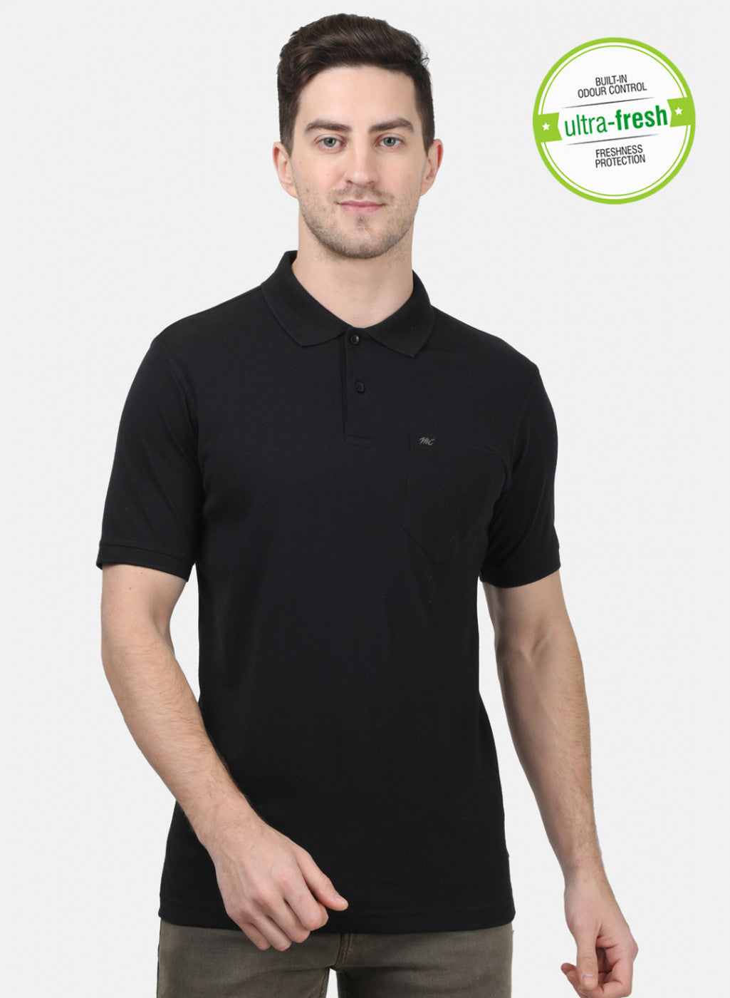 Mens Black Plain T-Shirts