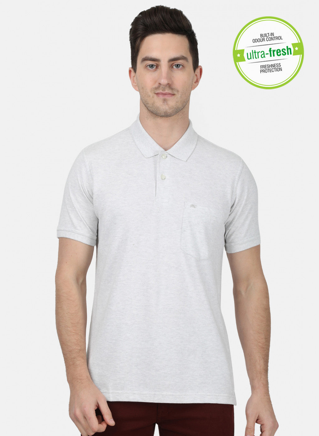Mens Grey Plain T-Shirt