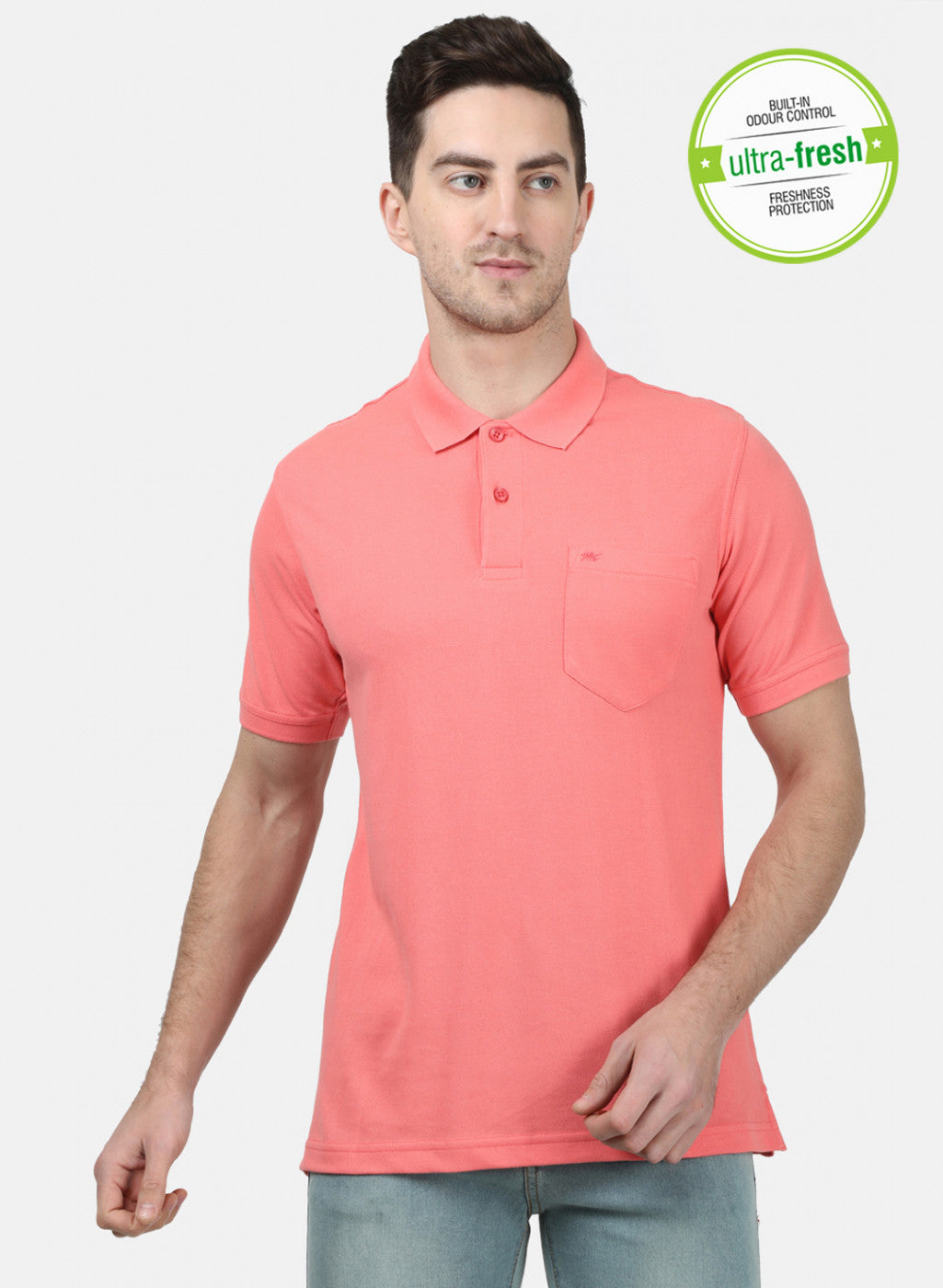 Mens Pink Plain T-Shirts
