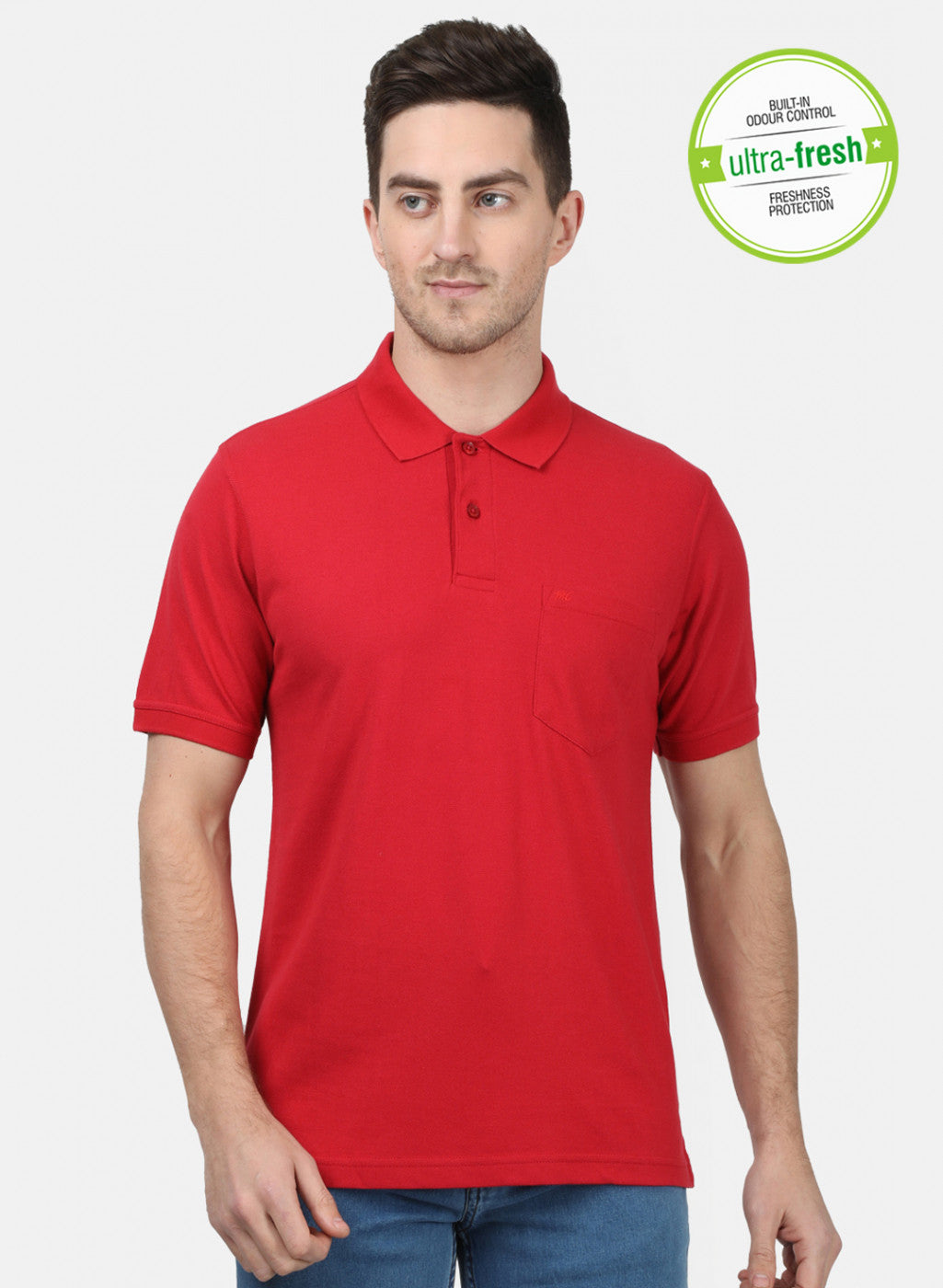 Mens Red Plain T-Shirts
