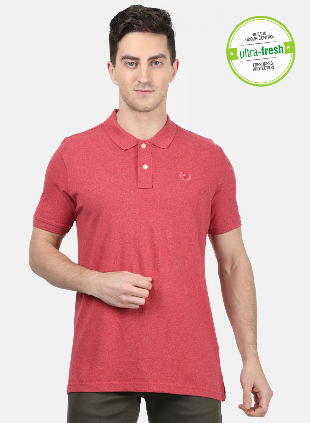Mens Red Plain T-Shirt