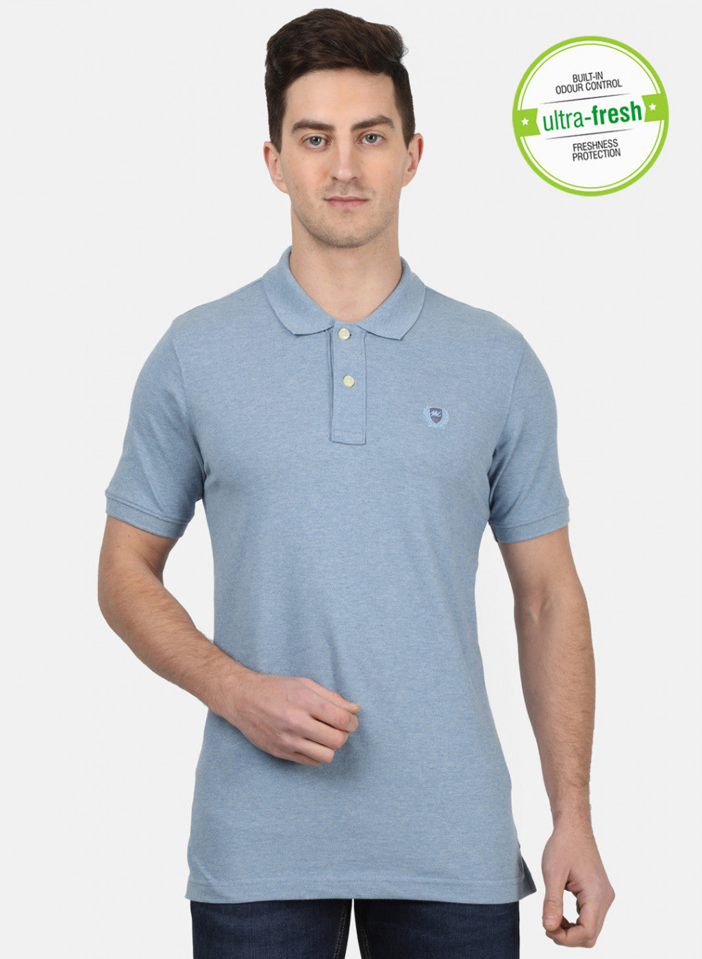 Mens Blue Plain T-Shirt