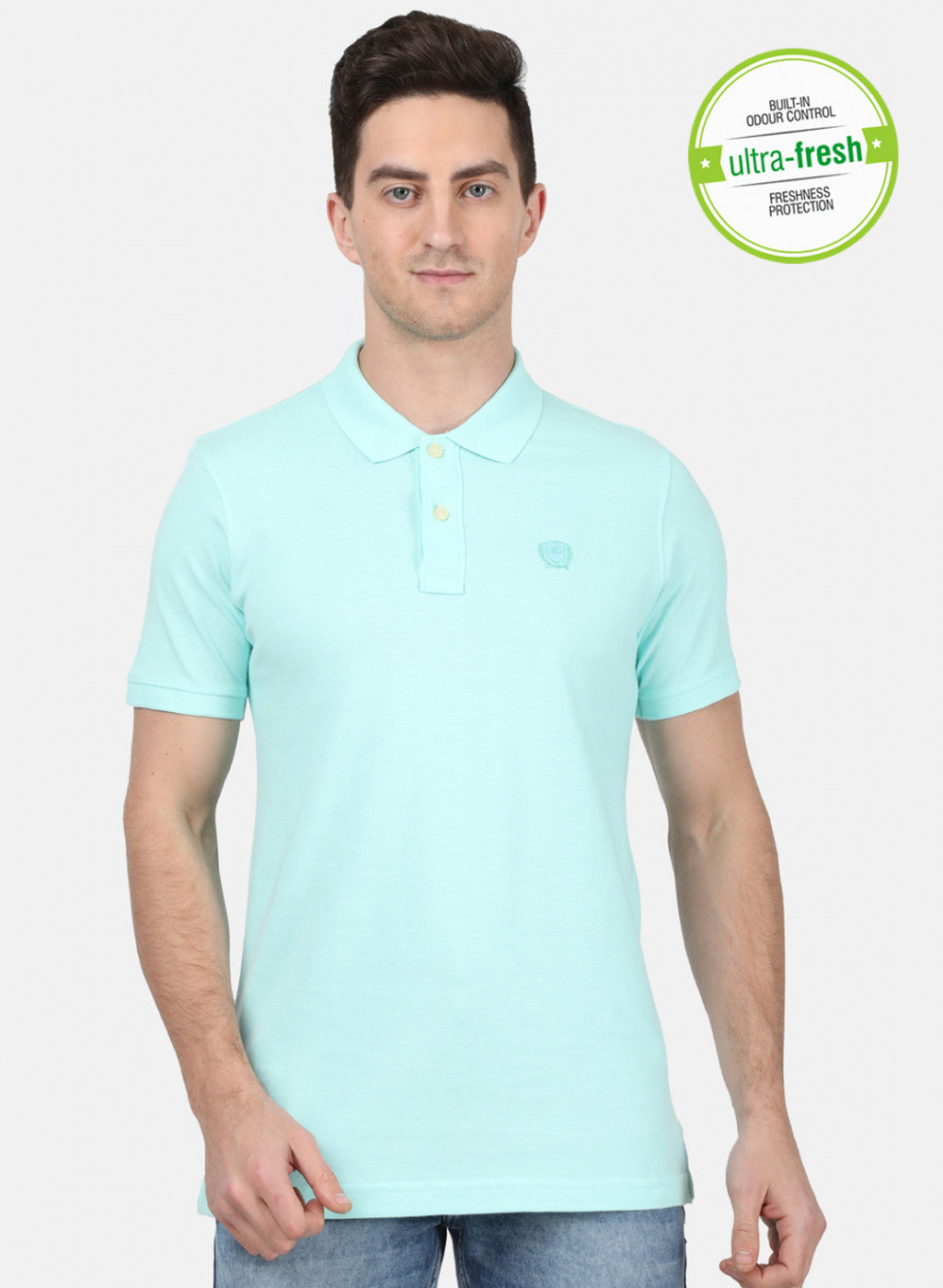 Mens Sky Blue Plain T-Shirt
