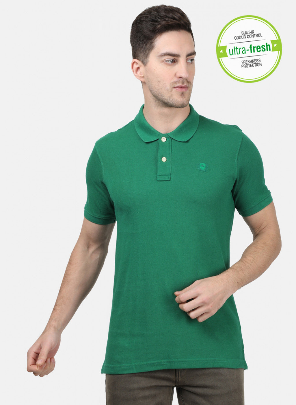 Mens Green Plain T-Shirts
