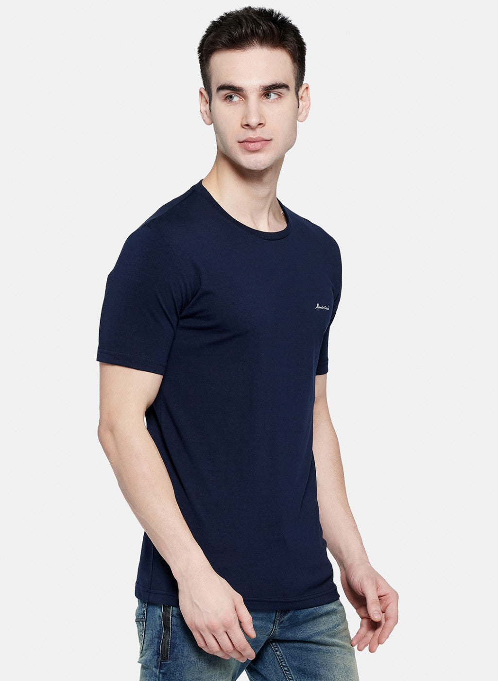Mens NAvy Blue Plain T-Shirt