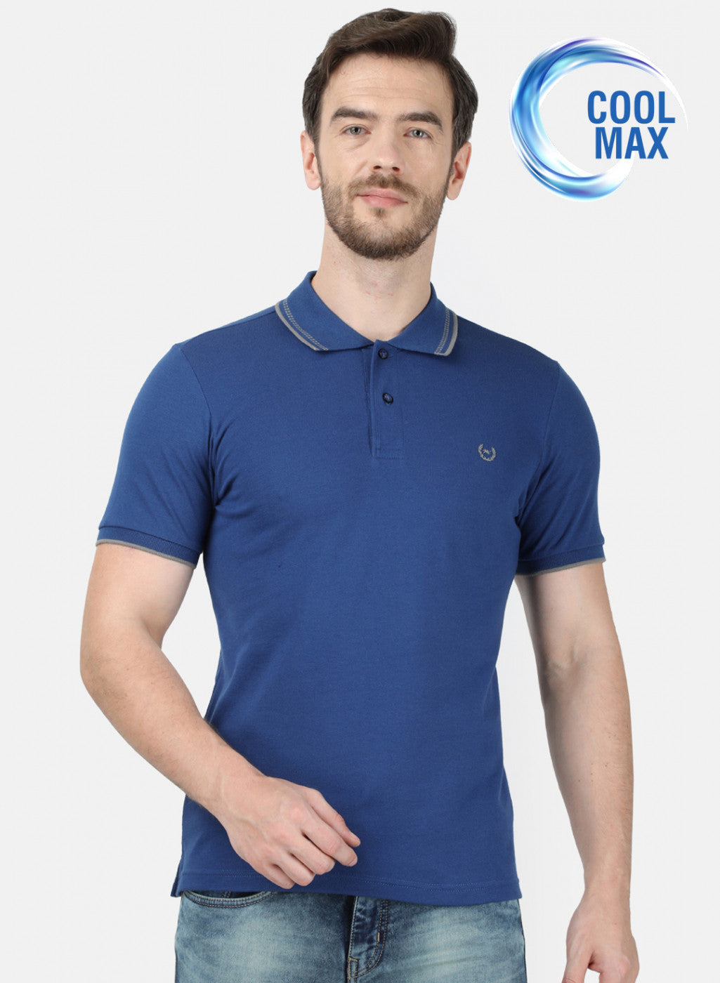 Mens Navy Blue Plain T-Shirt