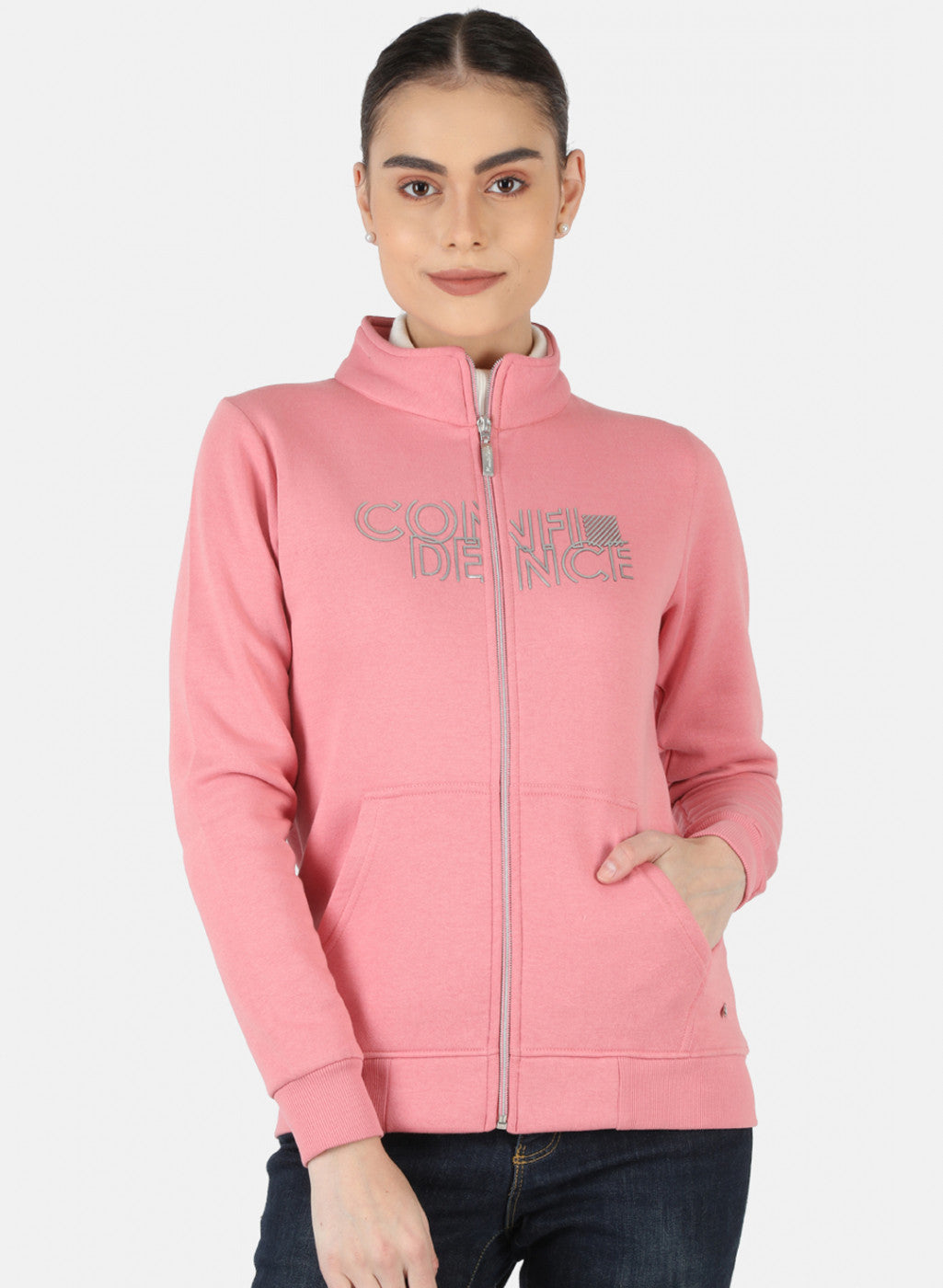Women Pink Printed Sweatshirt