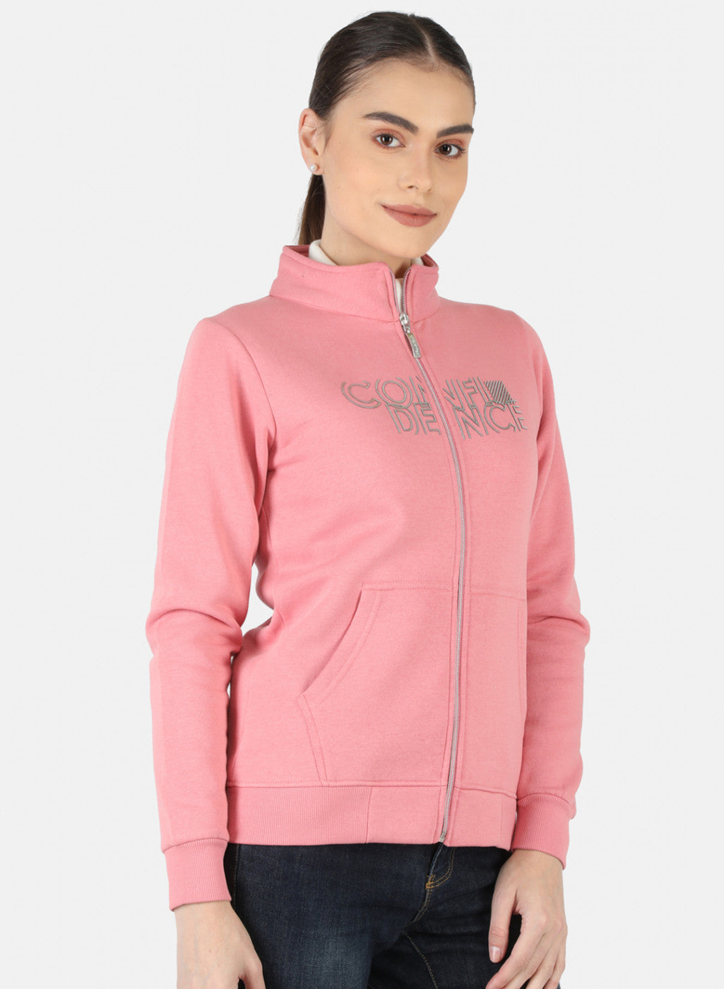 Women Pink Printed Sweatshirt