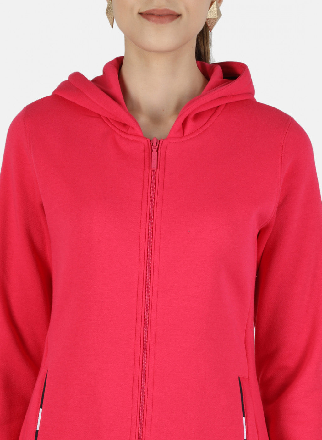 Women Pink Solid Sweatshirt