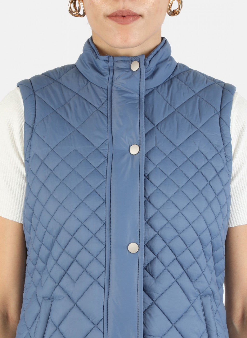 Women Blue Solid Jacket