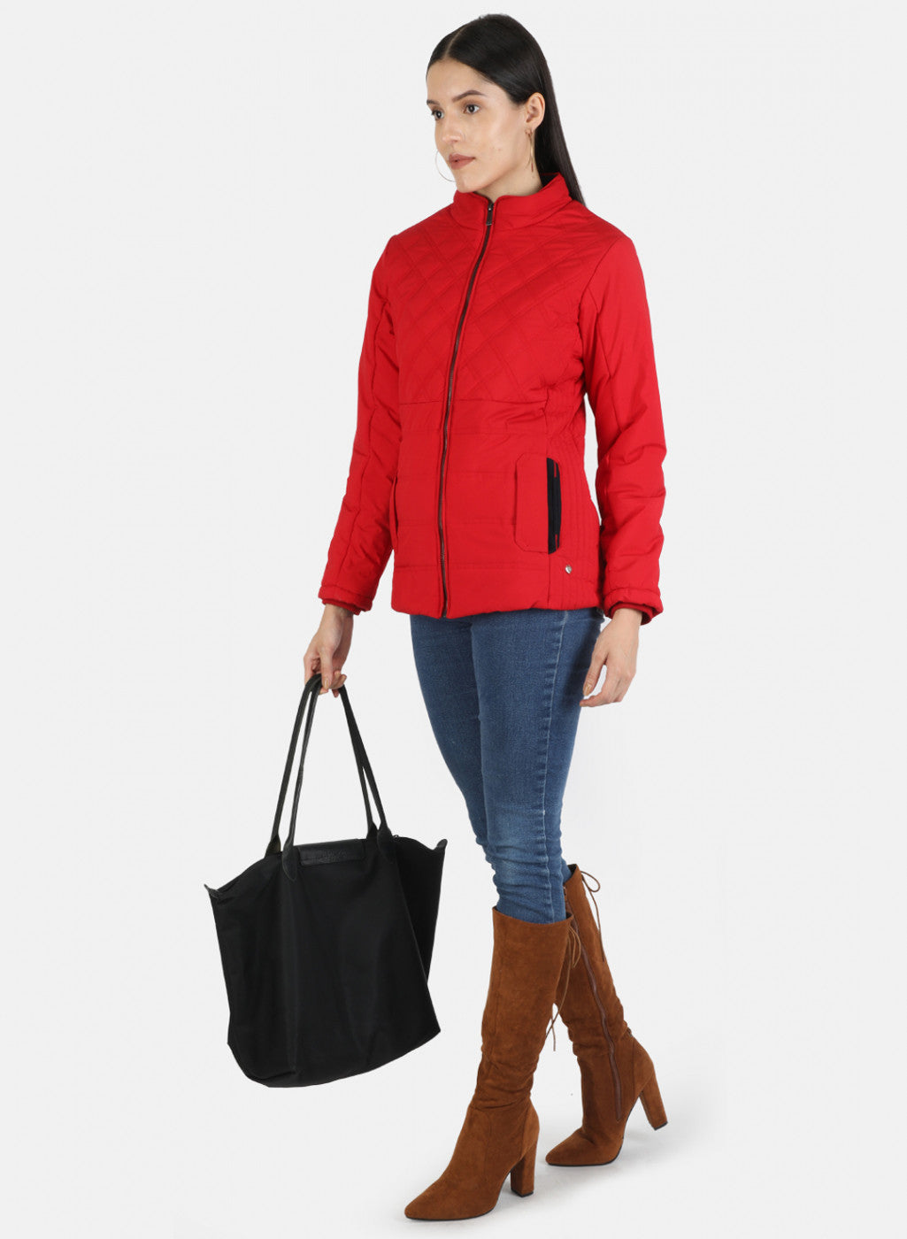 Women Red Solid Jacket