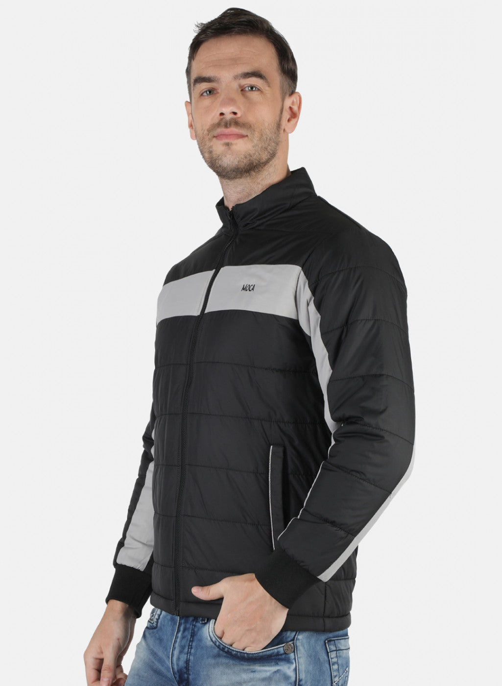 Men Black Solid Jacket