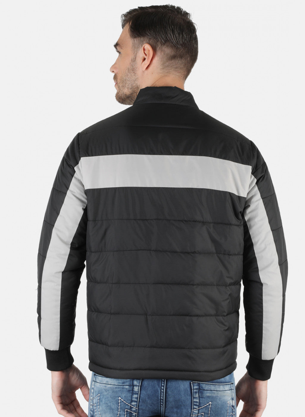 Men Black Solid Jacket