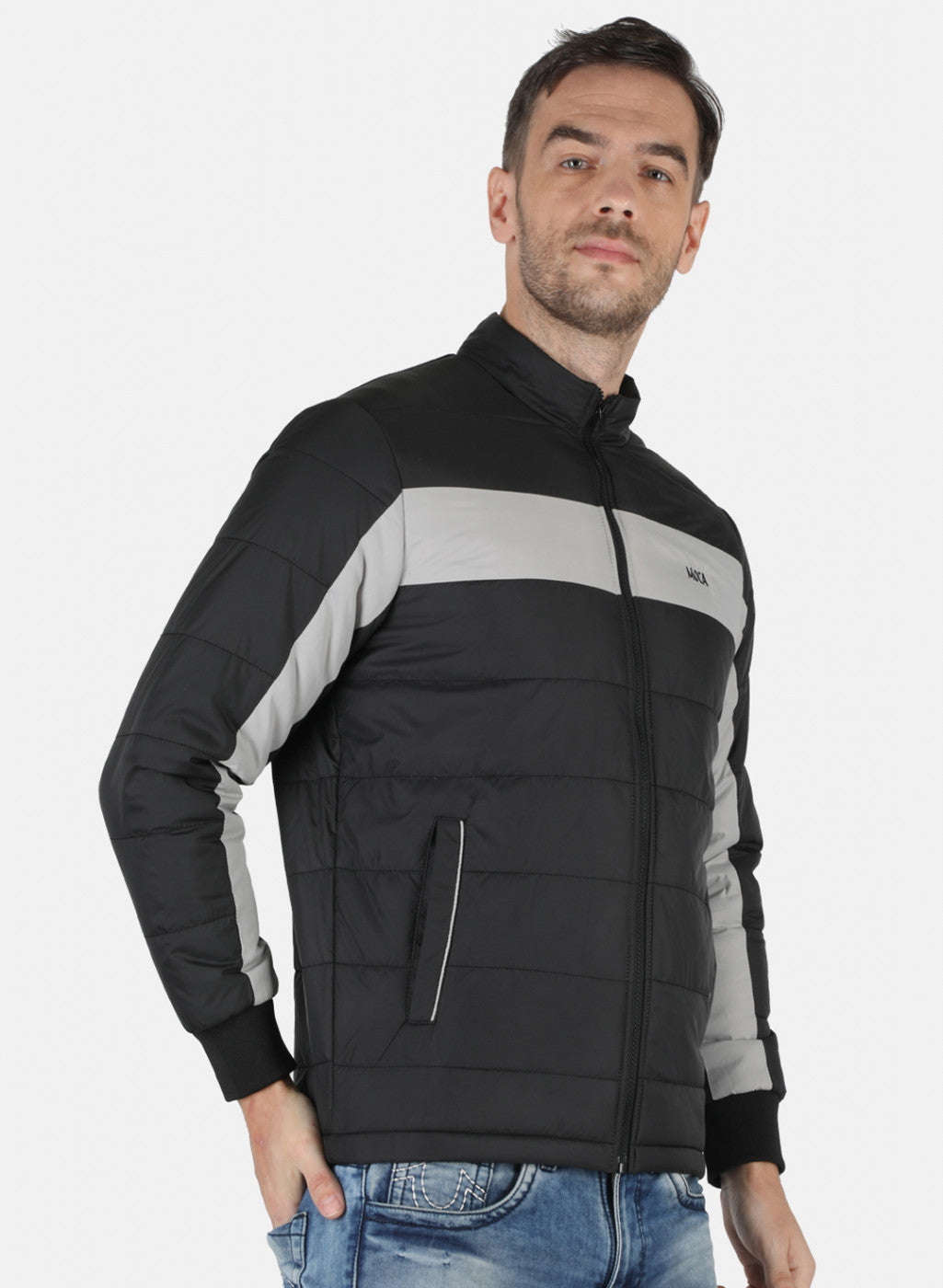 Men Black Solid Jacket