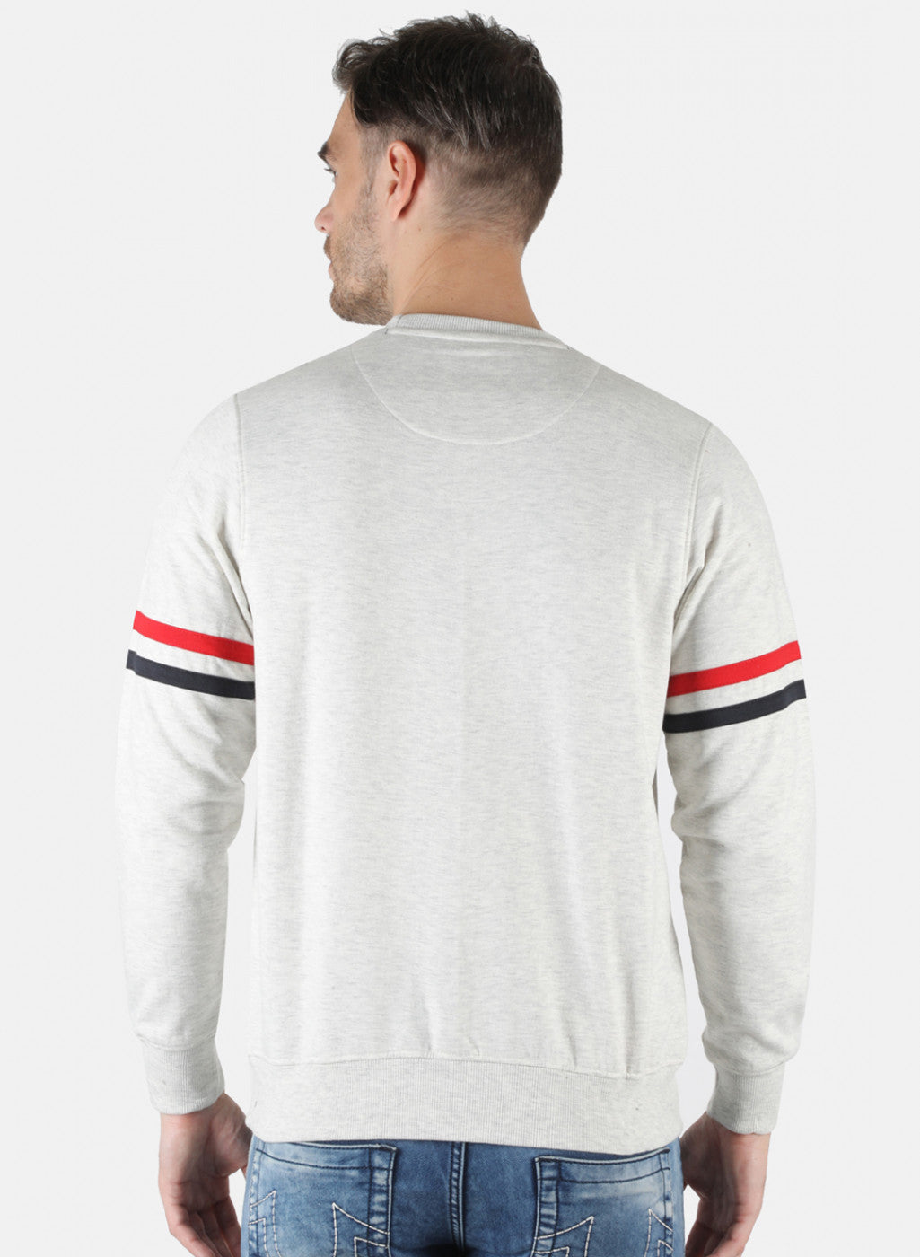 Men Grey Printed Sweatshirt