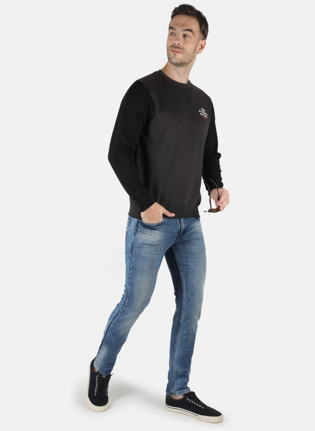 Men Grey Printed Sweatshirt