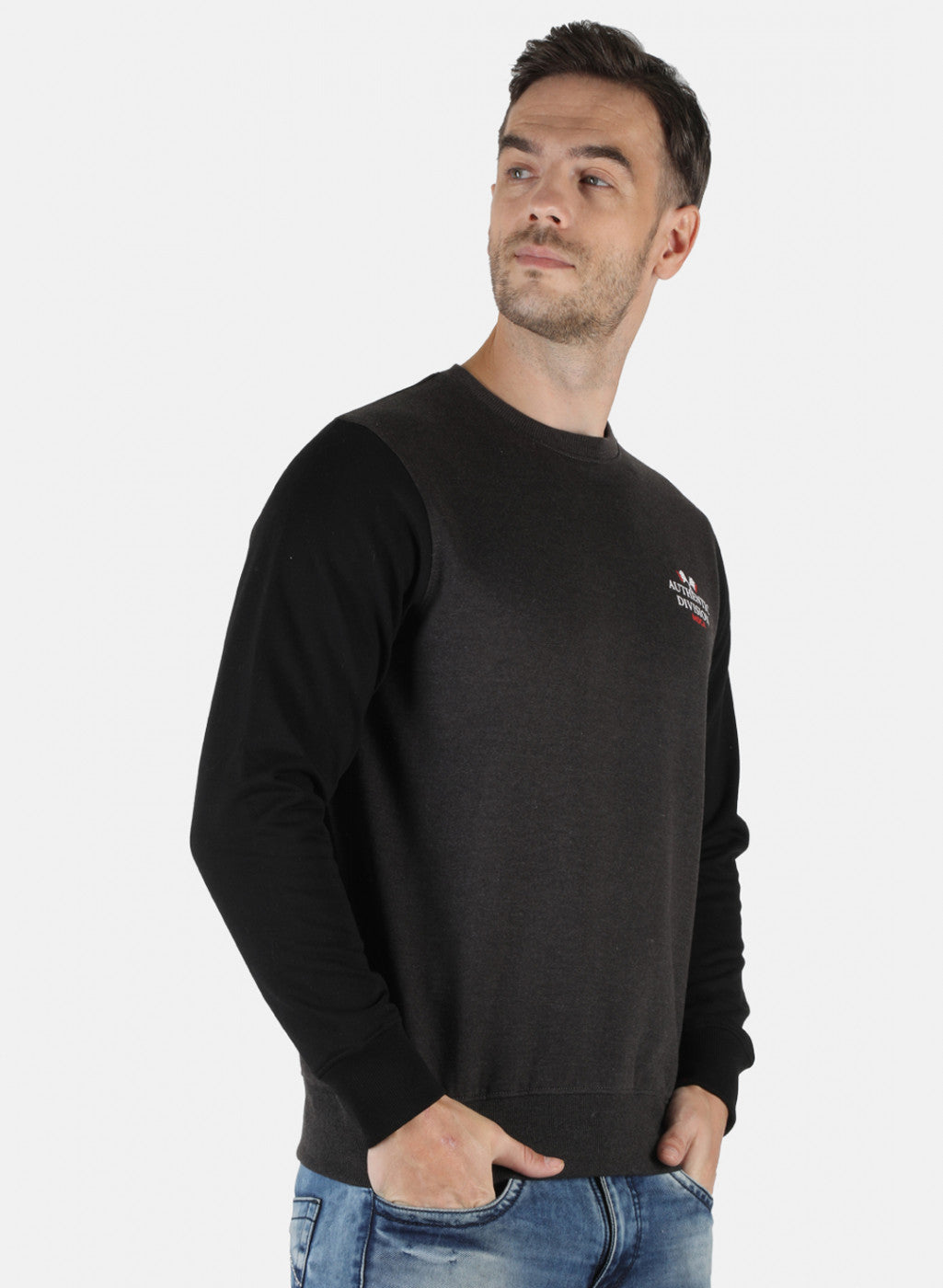 Men Grey Printed Sweatshirt