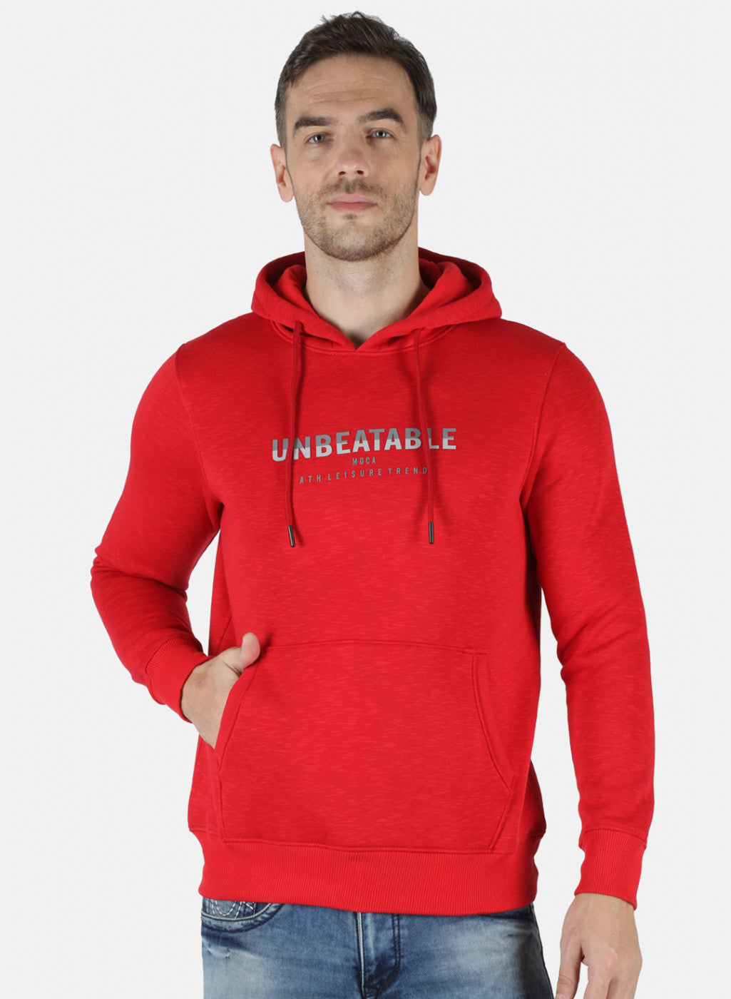 Men Red Printed Sweatshirt
