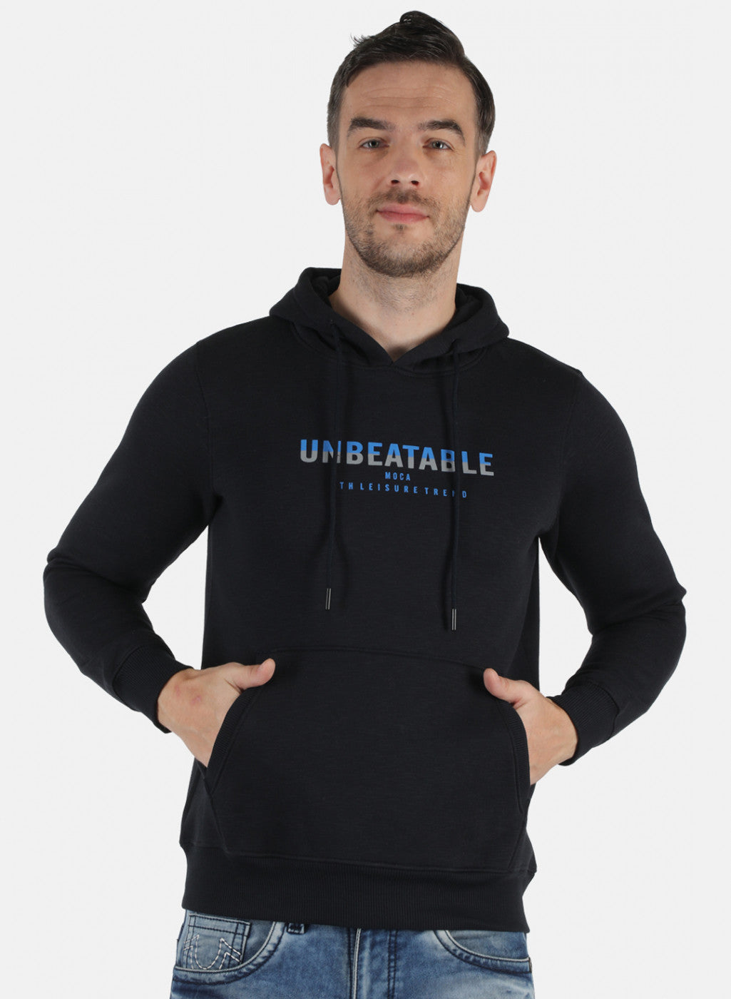 Men NAvy Blue Printed Sweatshirt