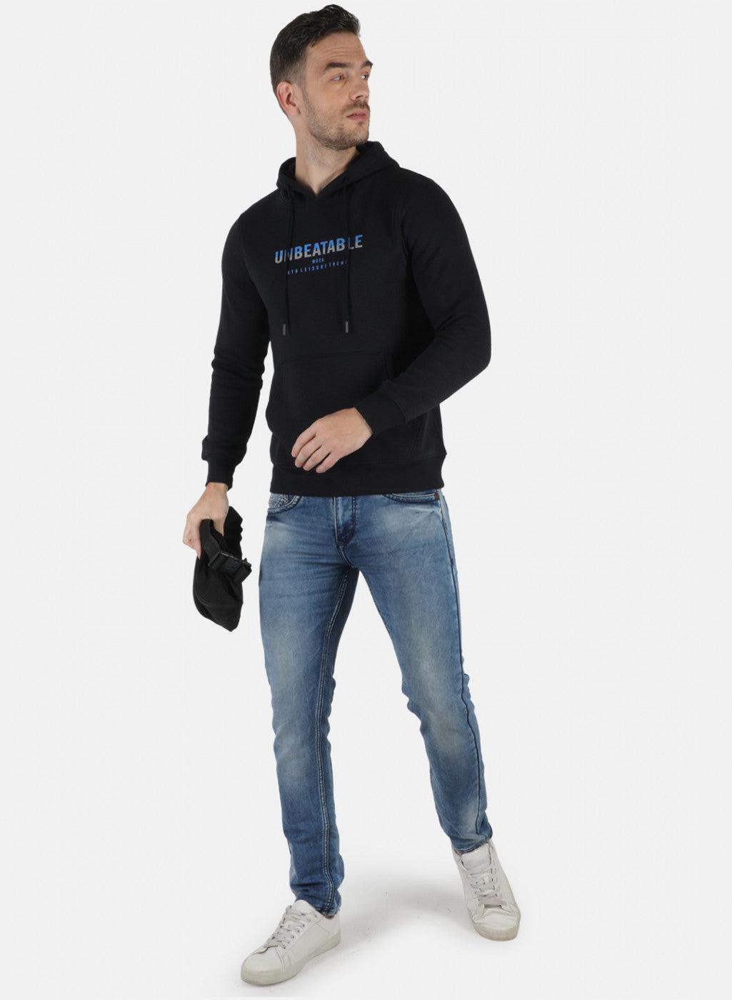 Men NAvy Blue Printed Sweatshirt