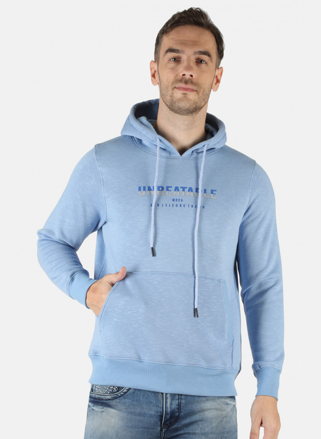 Men Blue Printed Sweatshirt
