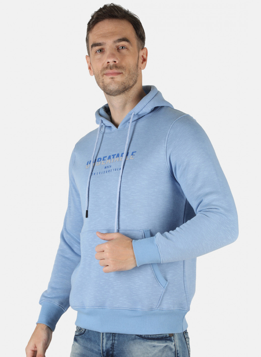Men Blue Printed Sweatshirt