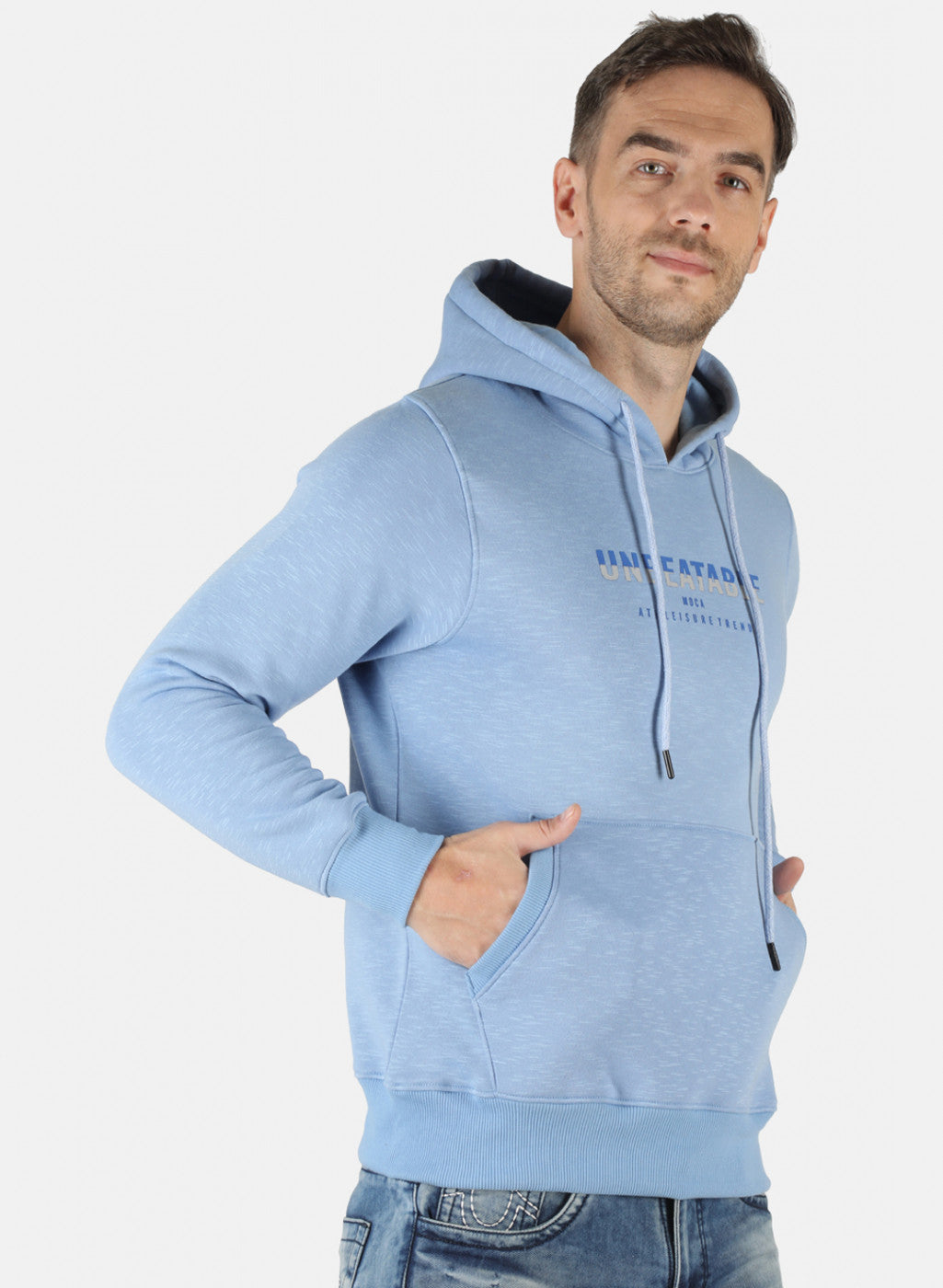 Men Blue Printed Sweatshirt